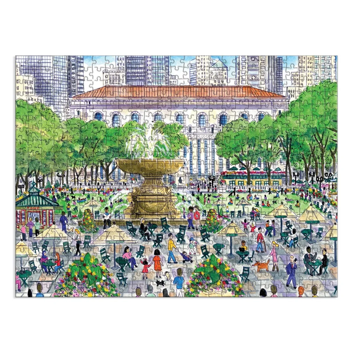 Michael Storrings Springtime at the Library 500 Piece Double-Sided Puzzle