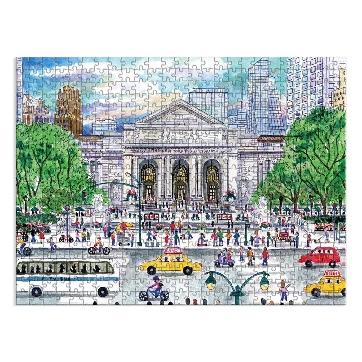 Michael Storrings Springtime at the Library 500 Piece Double-Sided Puzzle