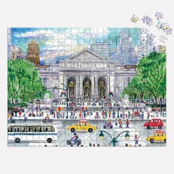 Michael Storrings Springtime at the Library 500 Piece Double-Sided Puzzle