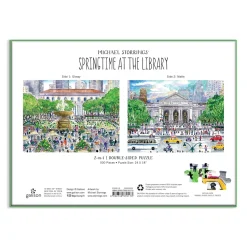 Michael Storrings Springtime at the Library 500 Piece Double-Sided Puzzle