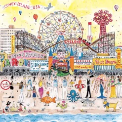 Michael Storrings Summer at the Amusement Park 500 Piece Jigsaw Puzzle