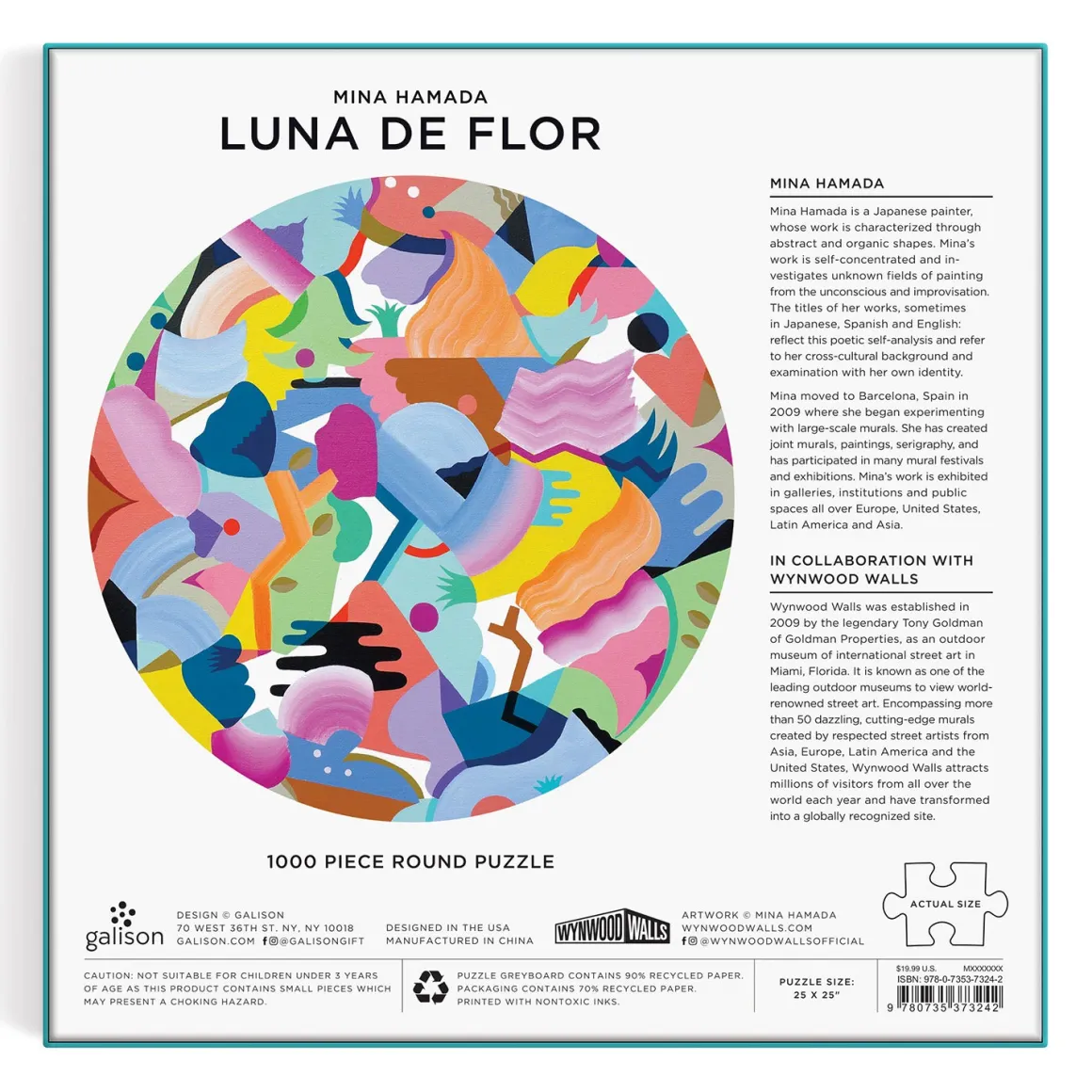 Mina Hamada Luna de Flor 1000 Piece Round Puzzle