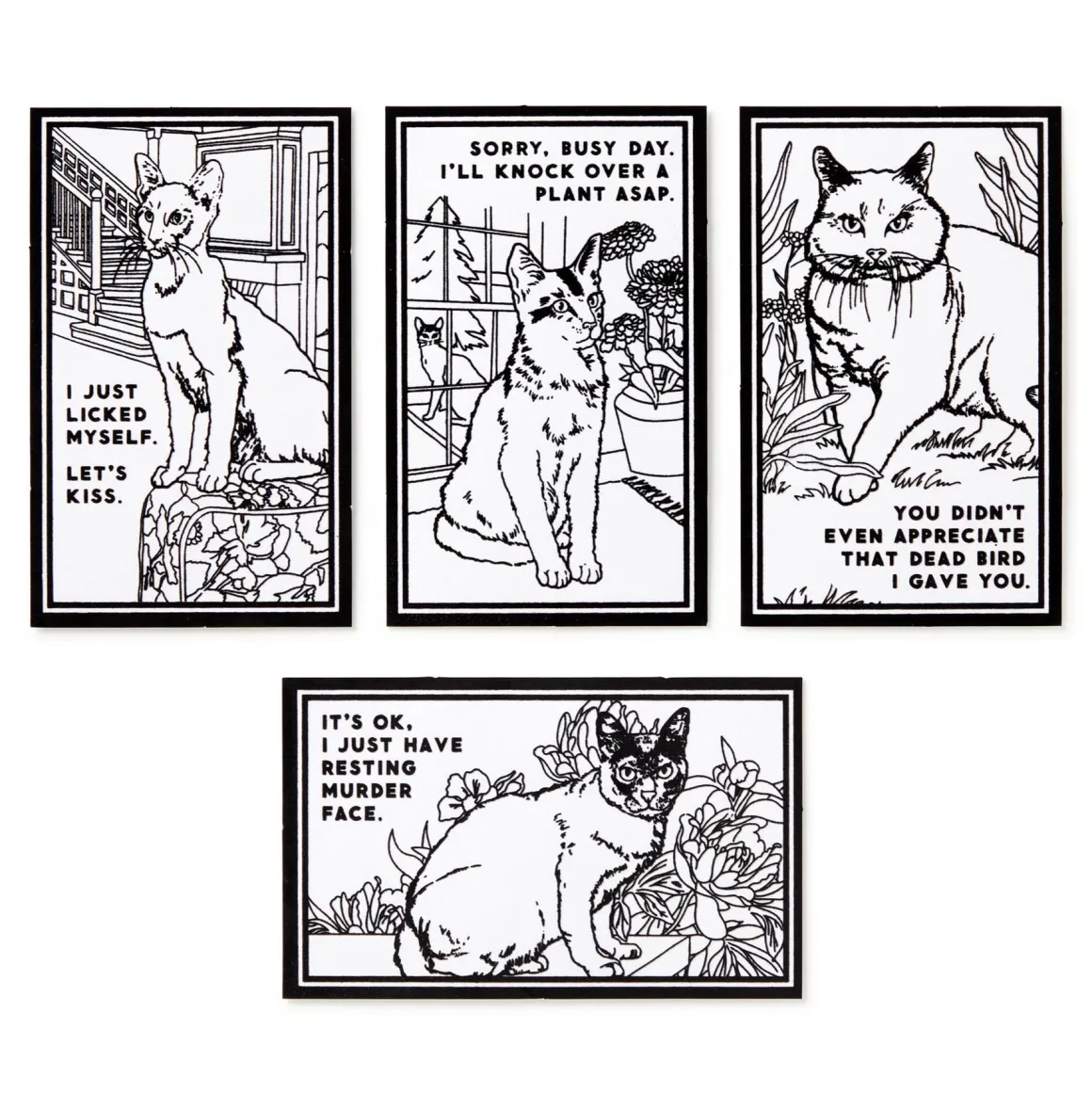 Moody Cats Magic Velvet Coloring Set