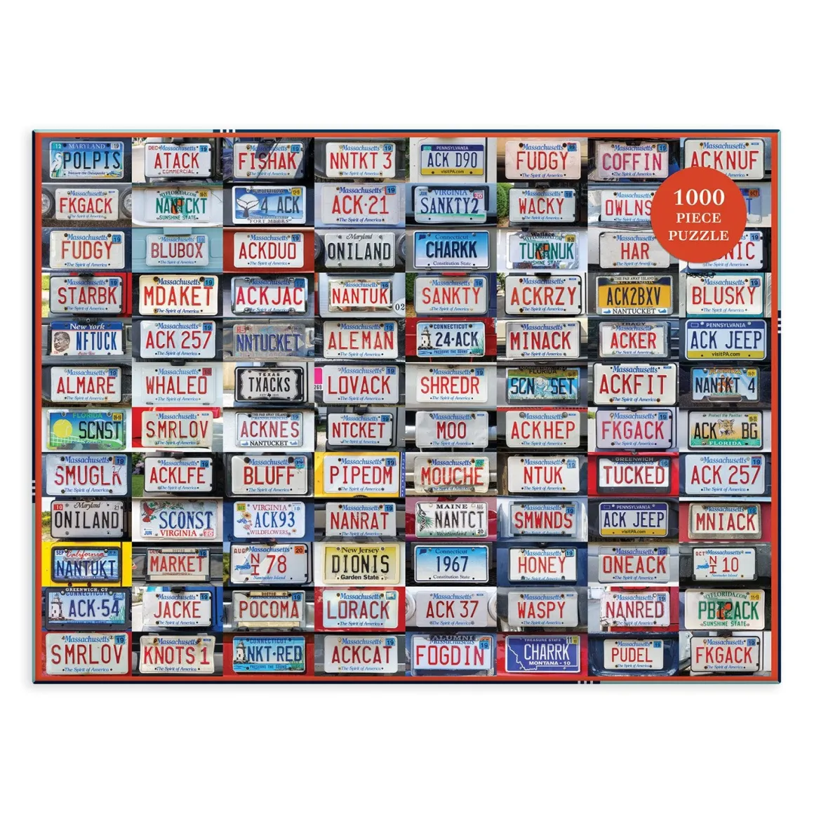 Nantucket License Plates 1000 Piece Jigsaw Puzzle