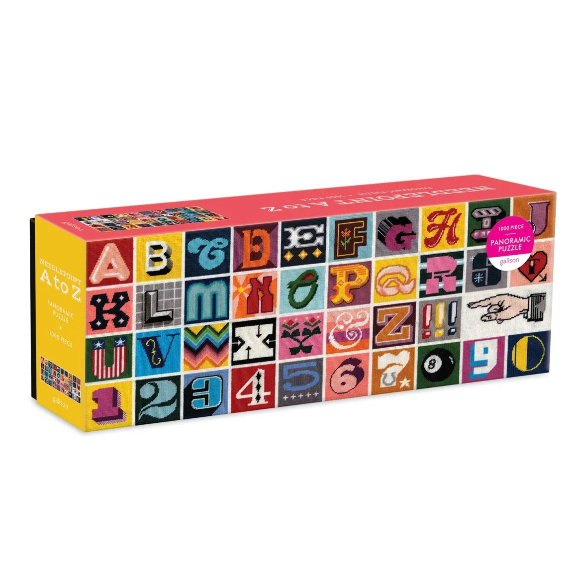 Needlepoint A to Z 1000 Piece Panoramic Jigsaw Puzzle