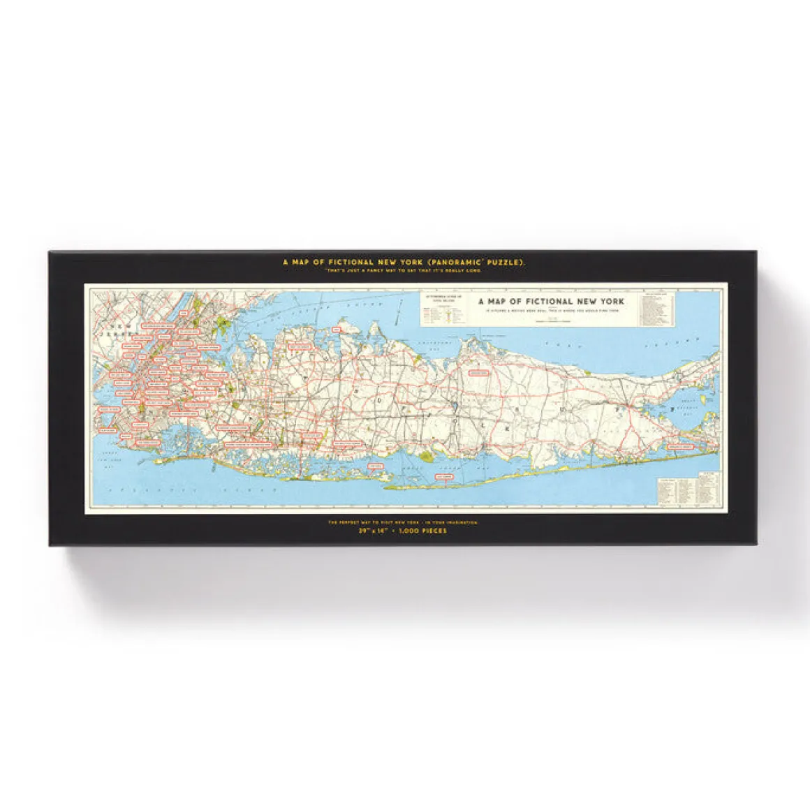 NYC Map 1,000 Piece Panoramic Puzzle