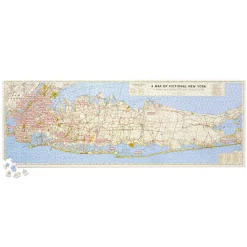 NYC Map 1,000 Piece Panoramic Puzzle