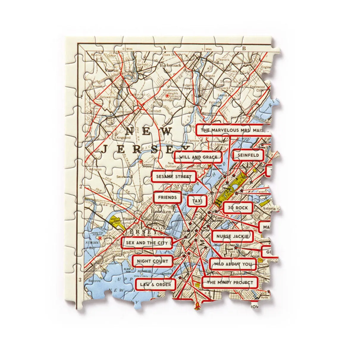 NYC Map 1,000 Piece Panoramic Puzzle
