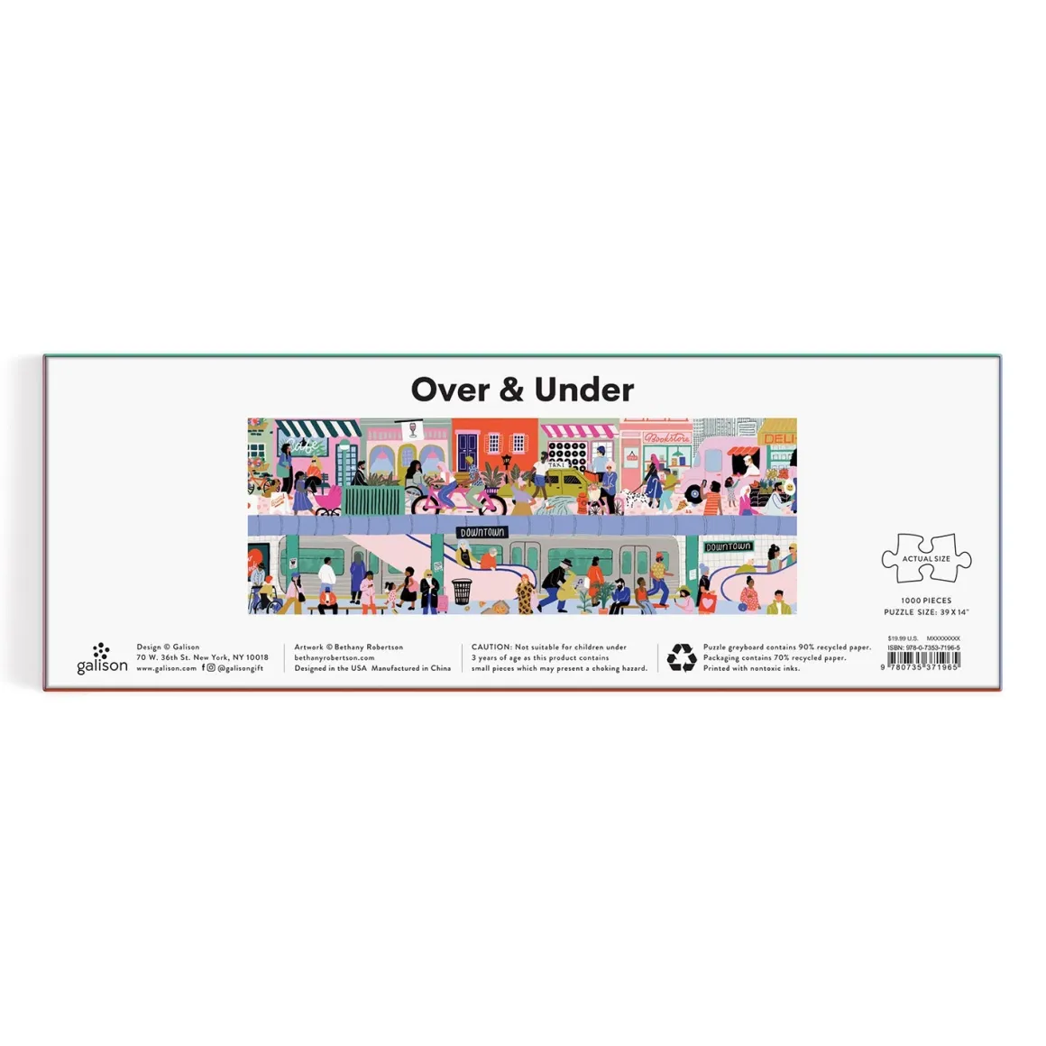 Over & Under 1000 Piece Panoramic Puzzle
