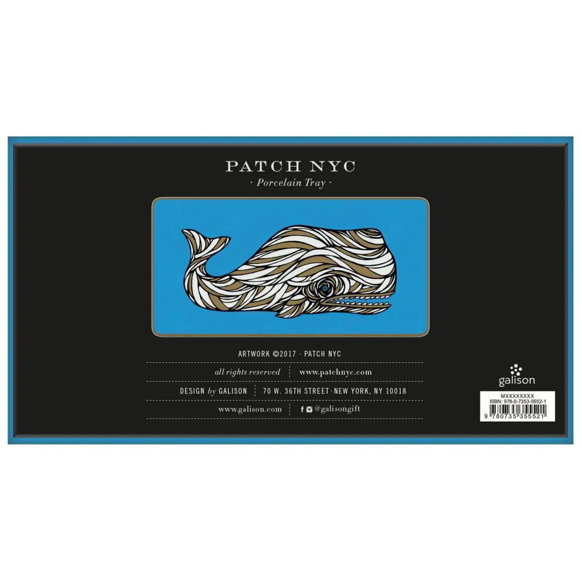 Patch NYC Whale Porcelain Tray