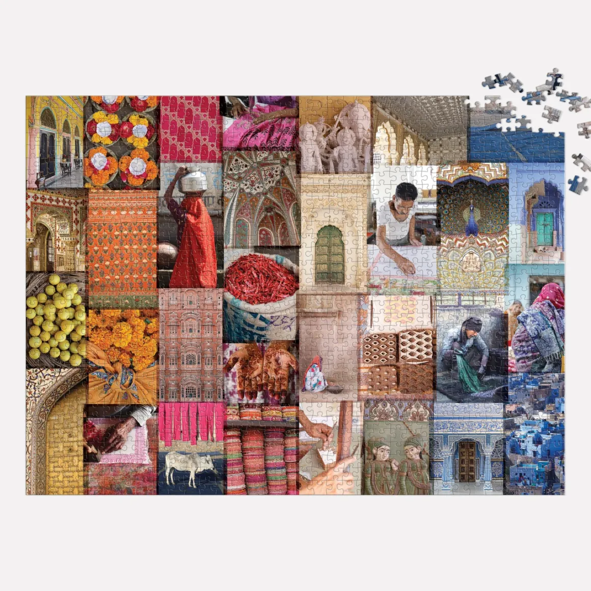 Patterns of India: A Journey Through Colors, Textiles and the Vibrancy of Rajasthan 1000 Piece Jigsaw Puzzle