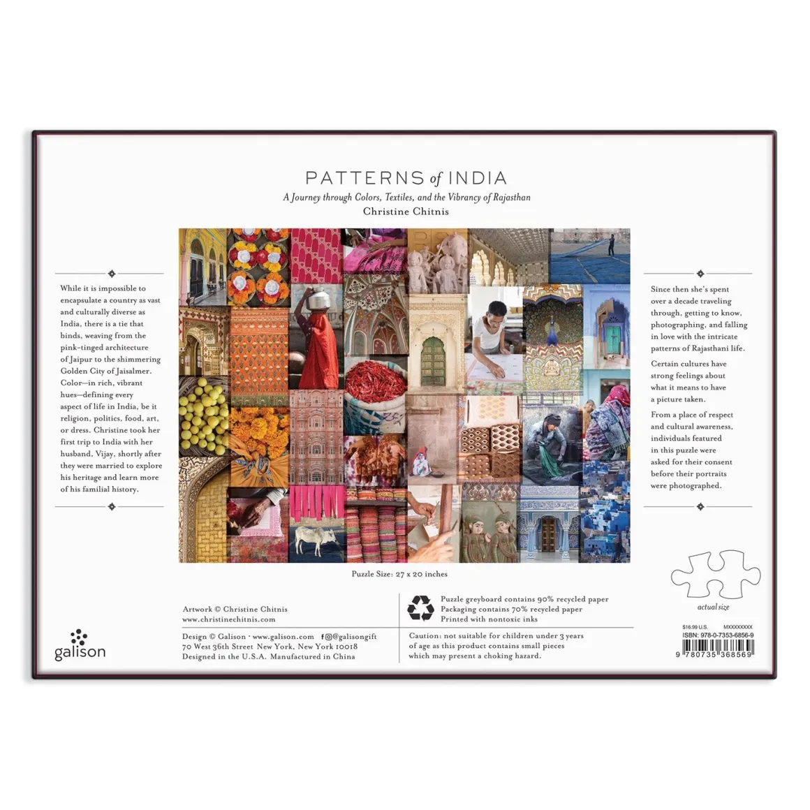 Patterns of India: A Journey Through Colors, Textiles and the Vibrancy of Rajasthan 1000 Piece Jigsaw Puzzle