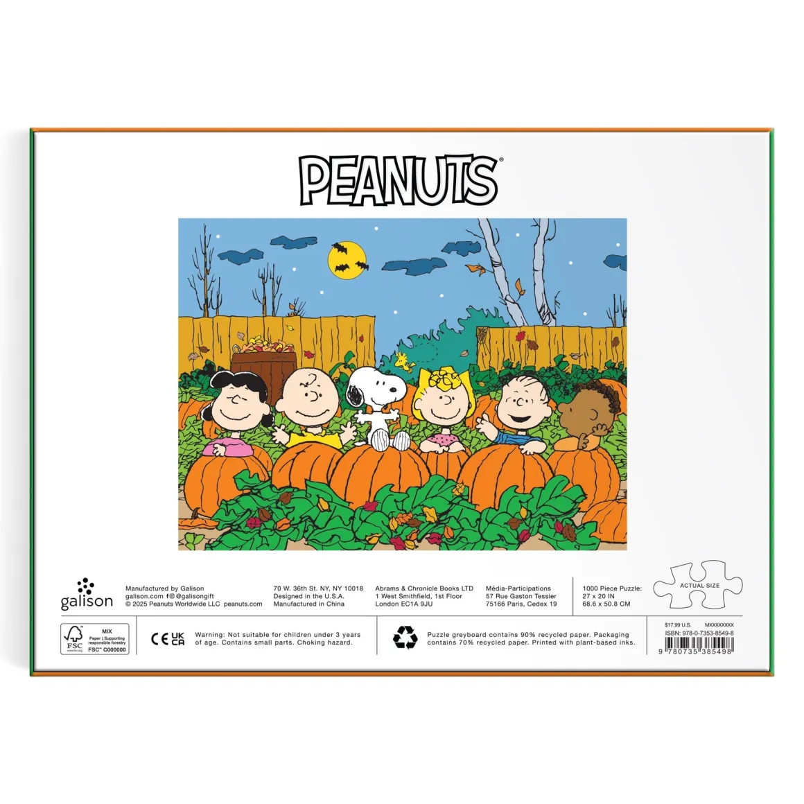 Peanuts Great Pumpkin 1000 Piece Puzzle