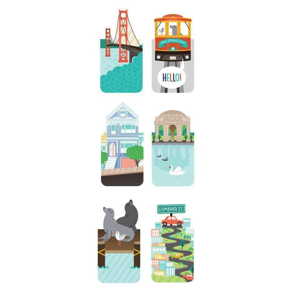 San Francisco Magnetic Bookmarks