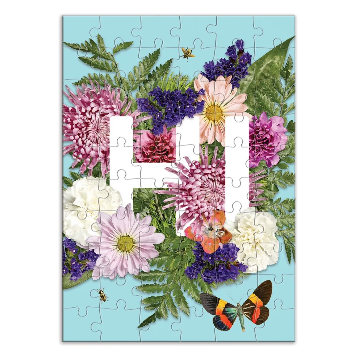 Say It With Flowers Hi Greeting Card Puzzle