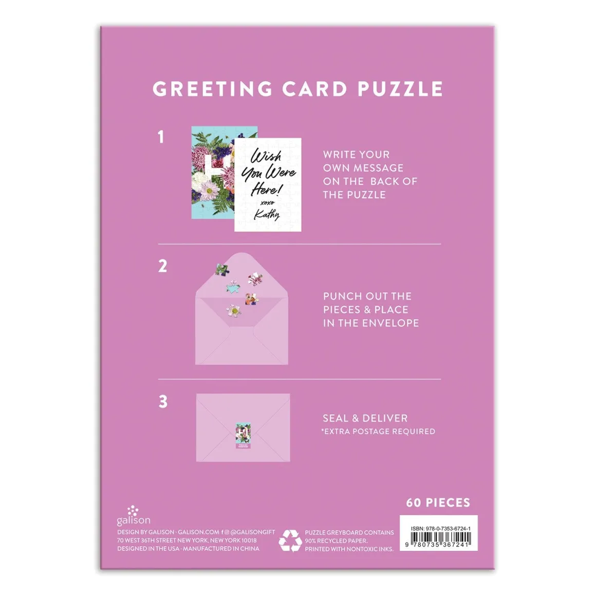 Say It With Flowers Hi Greeting Card Puzzle