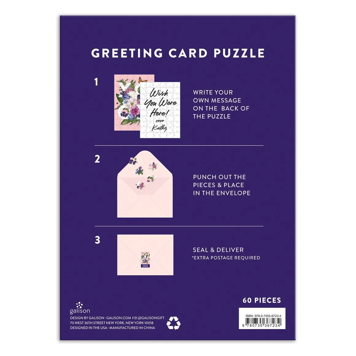 Say It With Flowers XOXO Greeting Card Puzzle