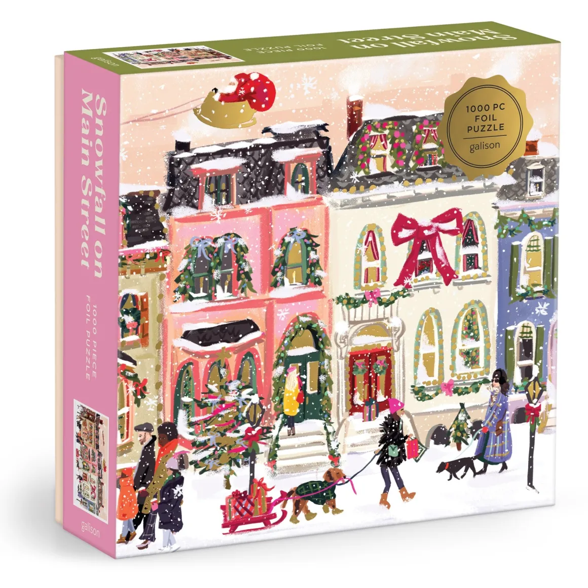 Snowfall on Main Street 1000 Piece Foil Puzzle