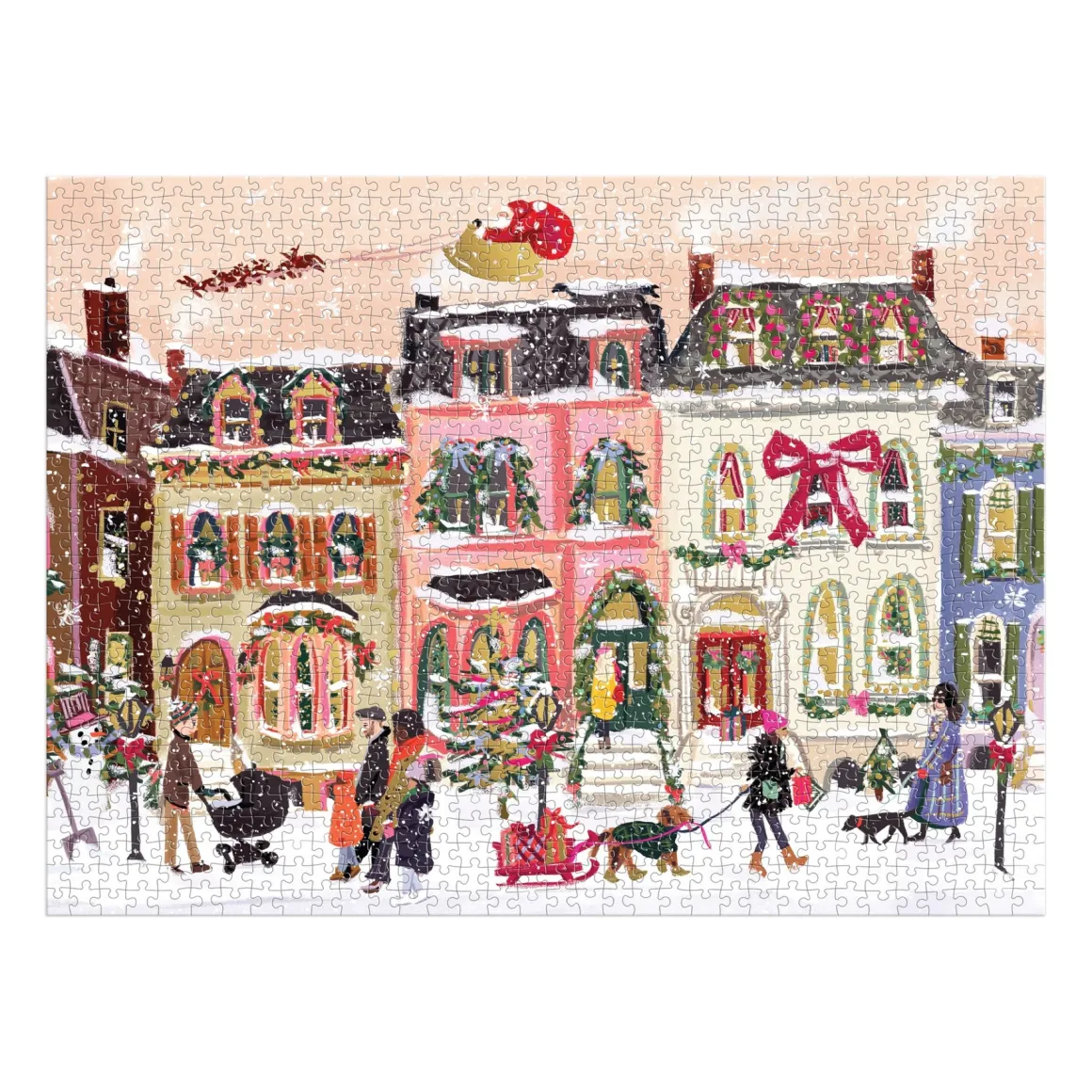 Snowfall on Main Street 1000 Piece Foil Puzzle