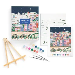 Snowy City 11x14 Paint by Number Kit