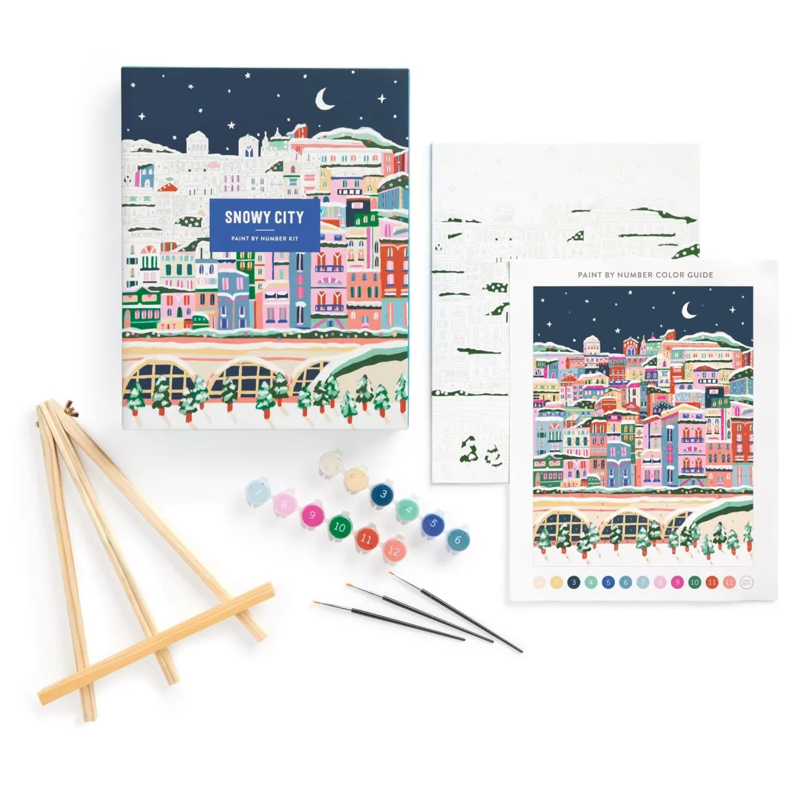 Snowy City 11x14 Paint by Number Kit