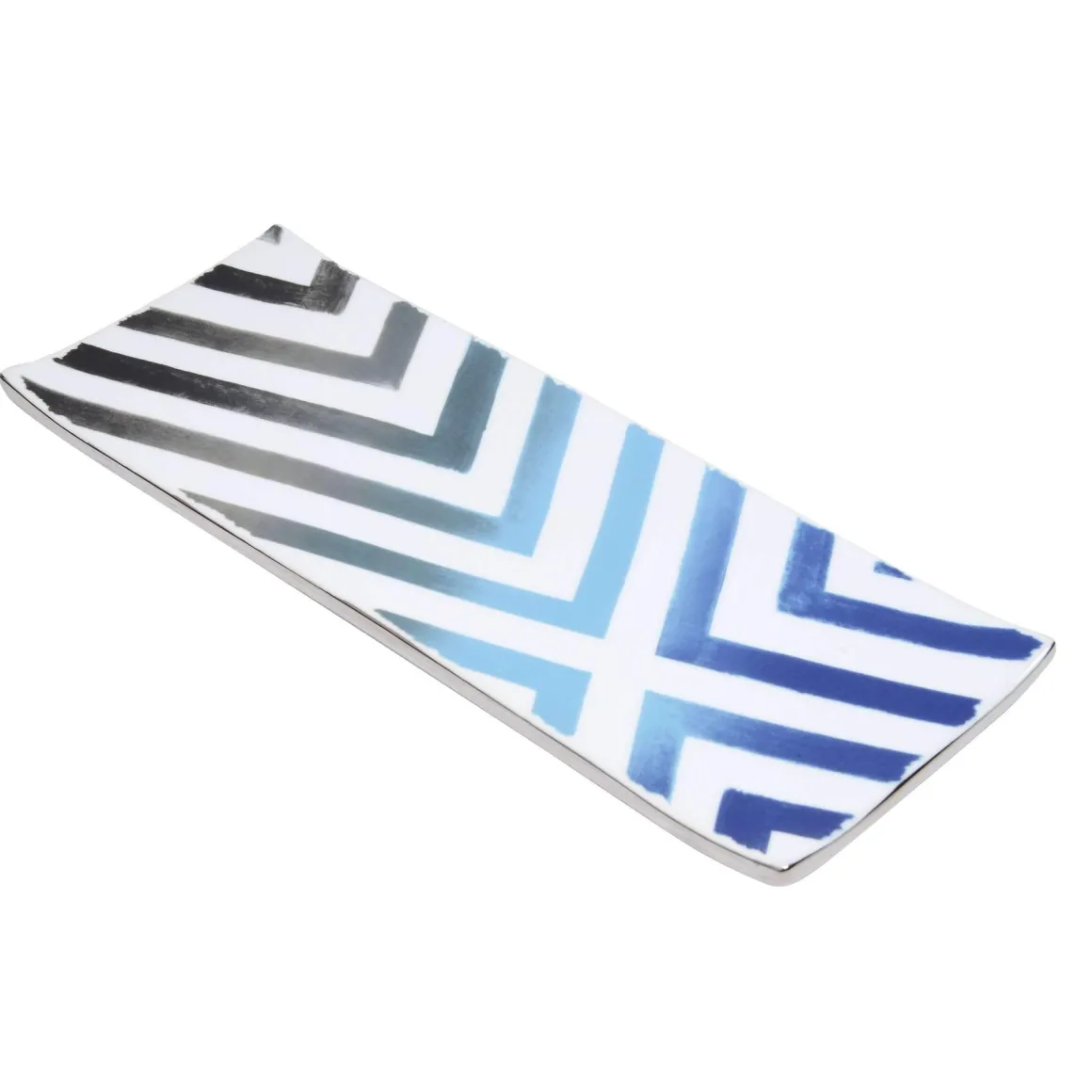 Sol Y Sombra Porcelain Tray Sunrise Blue