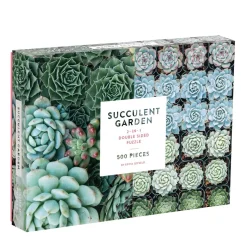 Succulent Garden Double-Sided 500 Piece Jigsaw Puzzle