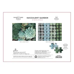 Succulent Garden Double-Sided 500 Piece Jigsaw Puzzle