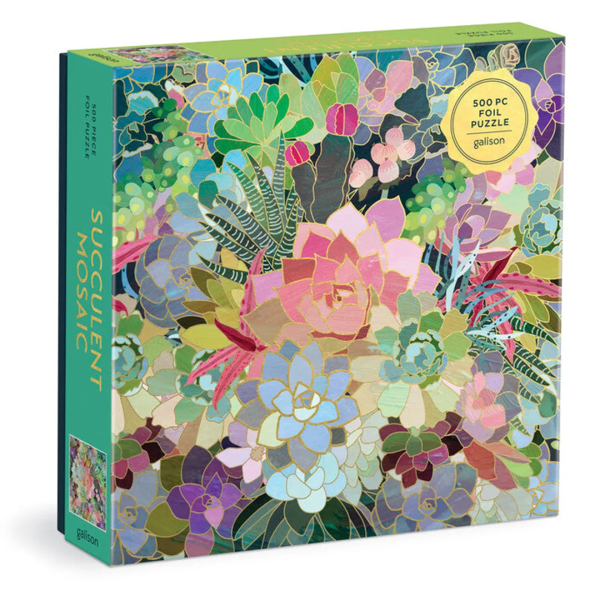 Succulent Mosaic 500 Piece Foil Puzzle