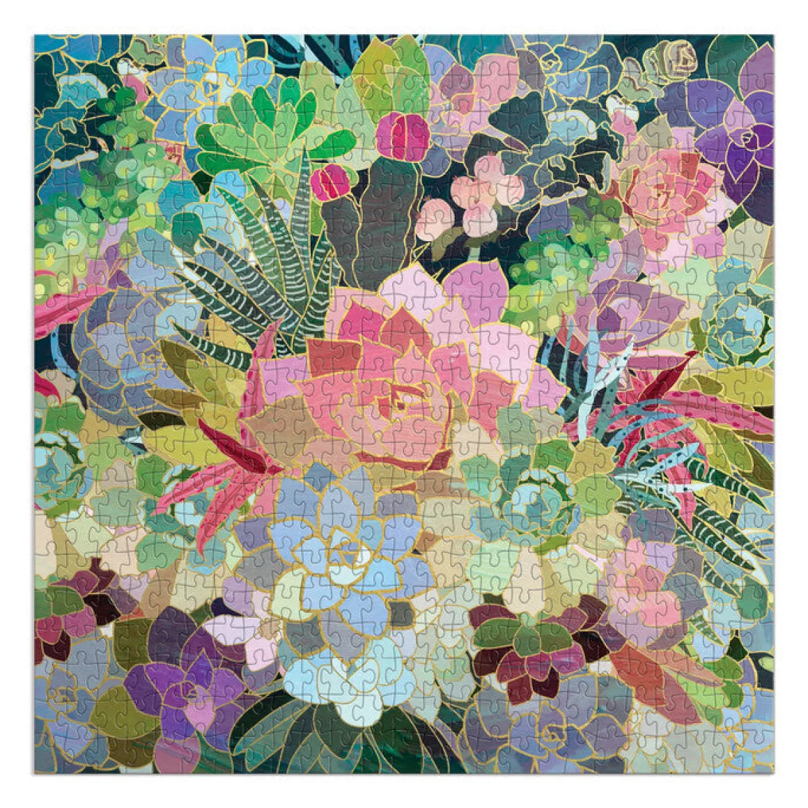 Succulent Mosaic 500 Piece Foil Puzzle
