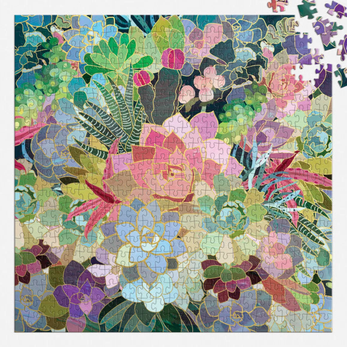 Succulent Mosaic 500 Piece Foil Puzzle