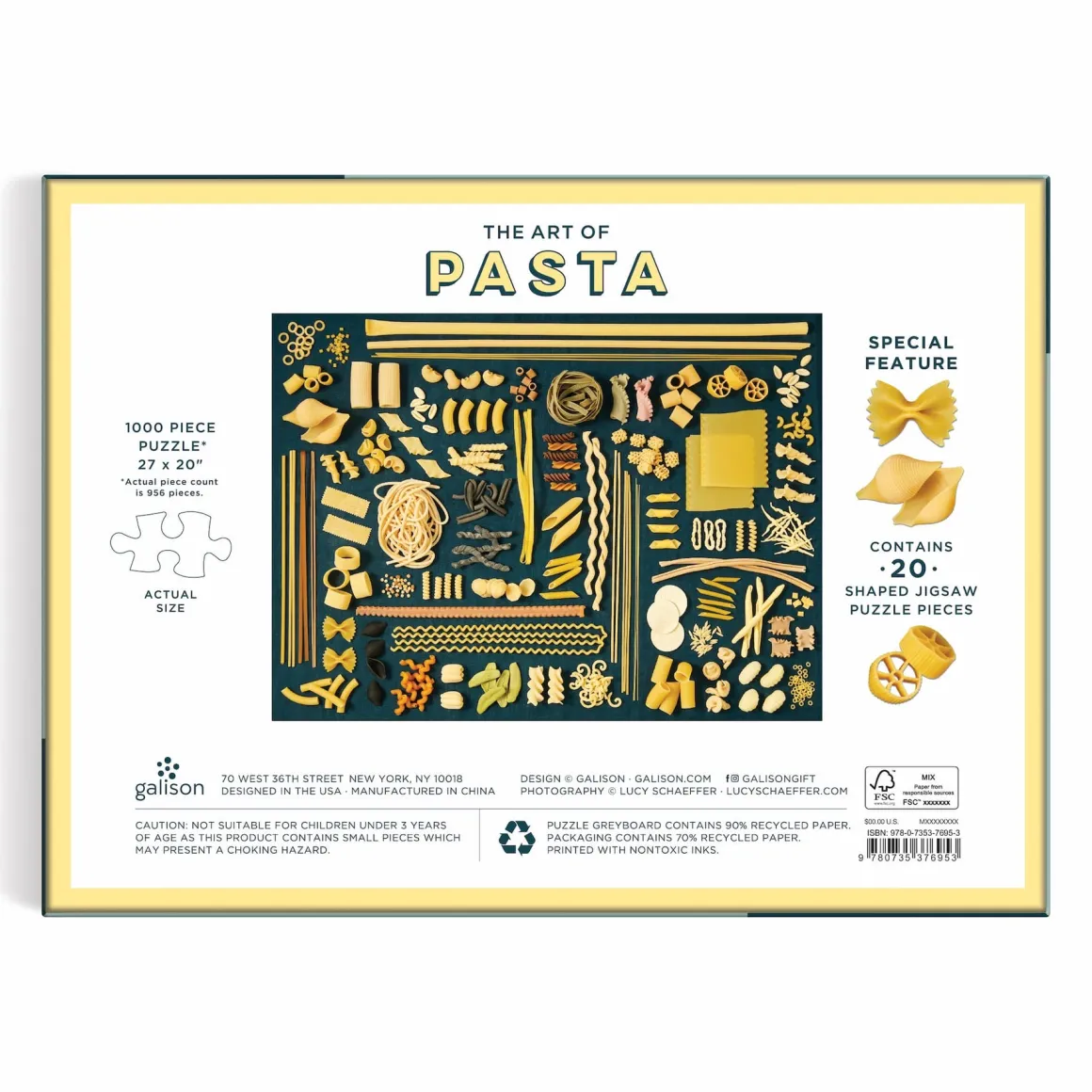 The Art of Pasta 1000 Piece Puzzle with Shaped Pieces