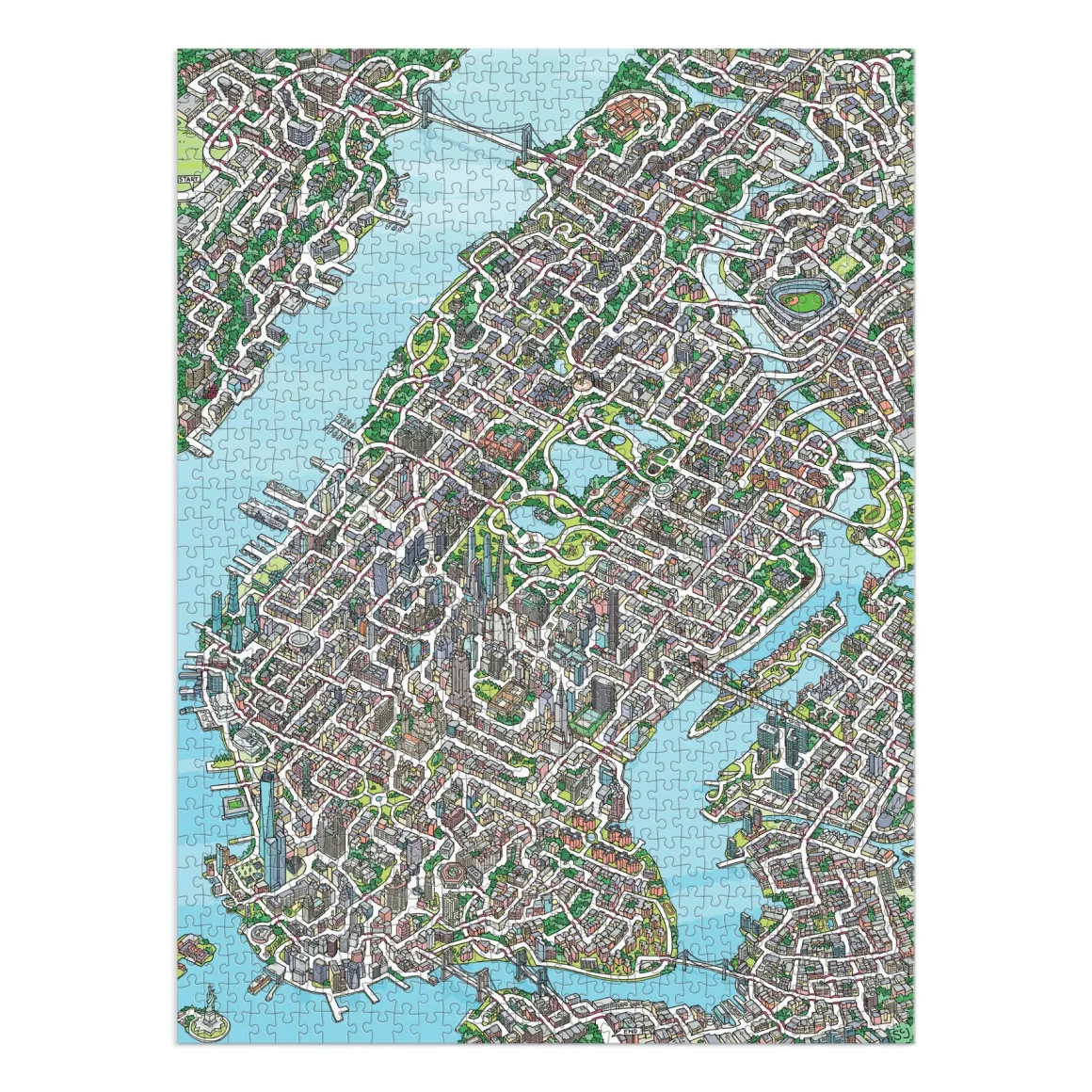 The Big Apple 1000 Piece Maze Puzzle