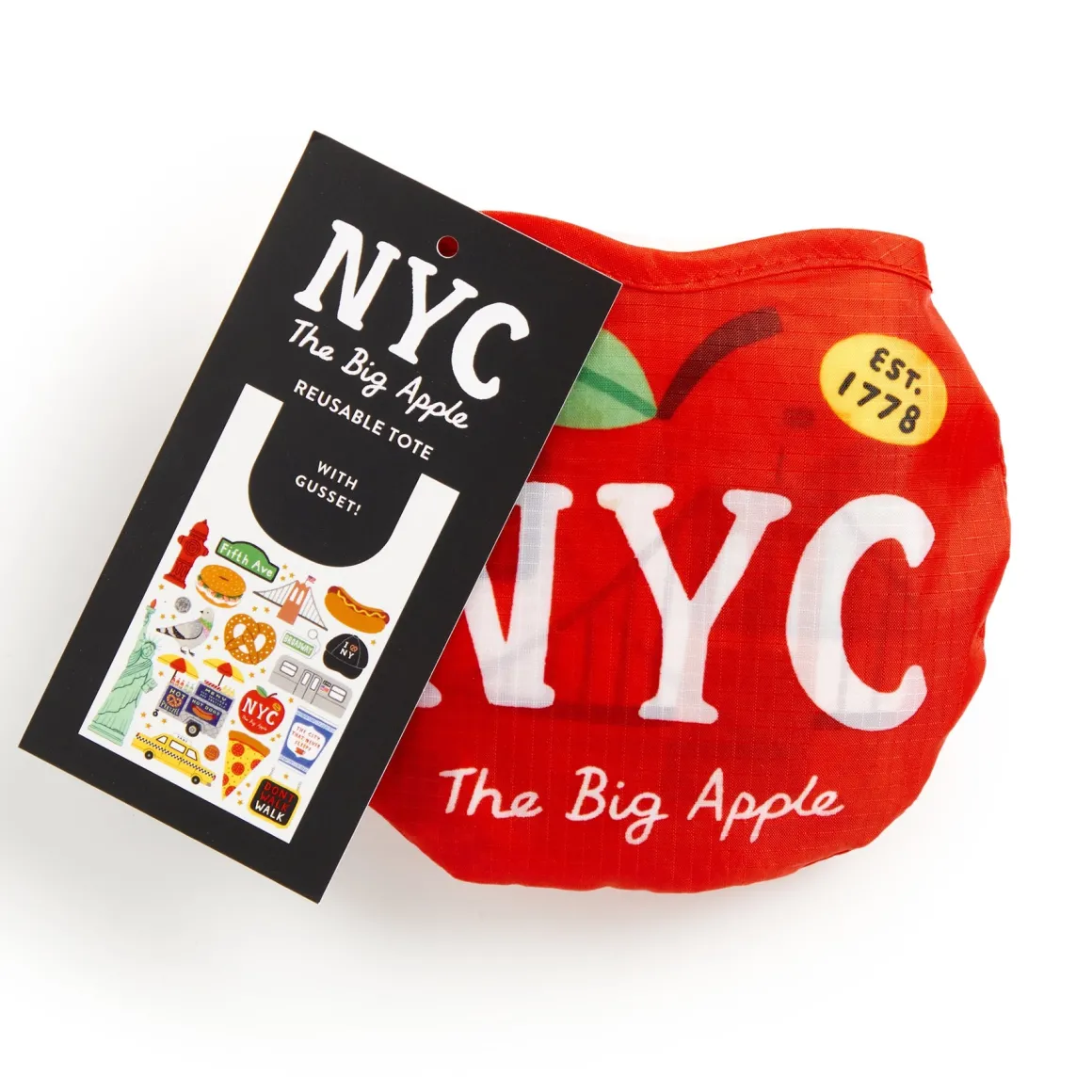 The Big Apple Packable Nylon Tote Bag