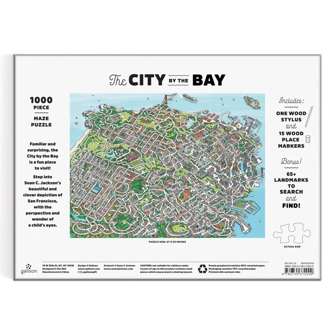 The City By the Bay 1000 Piece Maze Puzzle
