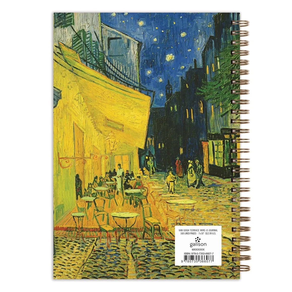 Van Gogh Terrace at Night Wire-O Journal