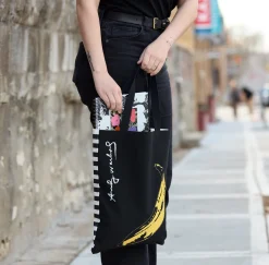 Warhol Banana Canvas Tote Bag - Black