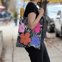 Warhol Flowers Canvas Tote Bag