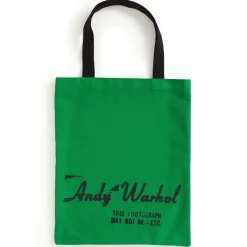 Warhol Soup Can Canvas Tote Bag - Green