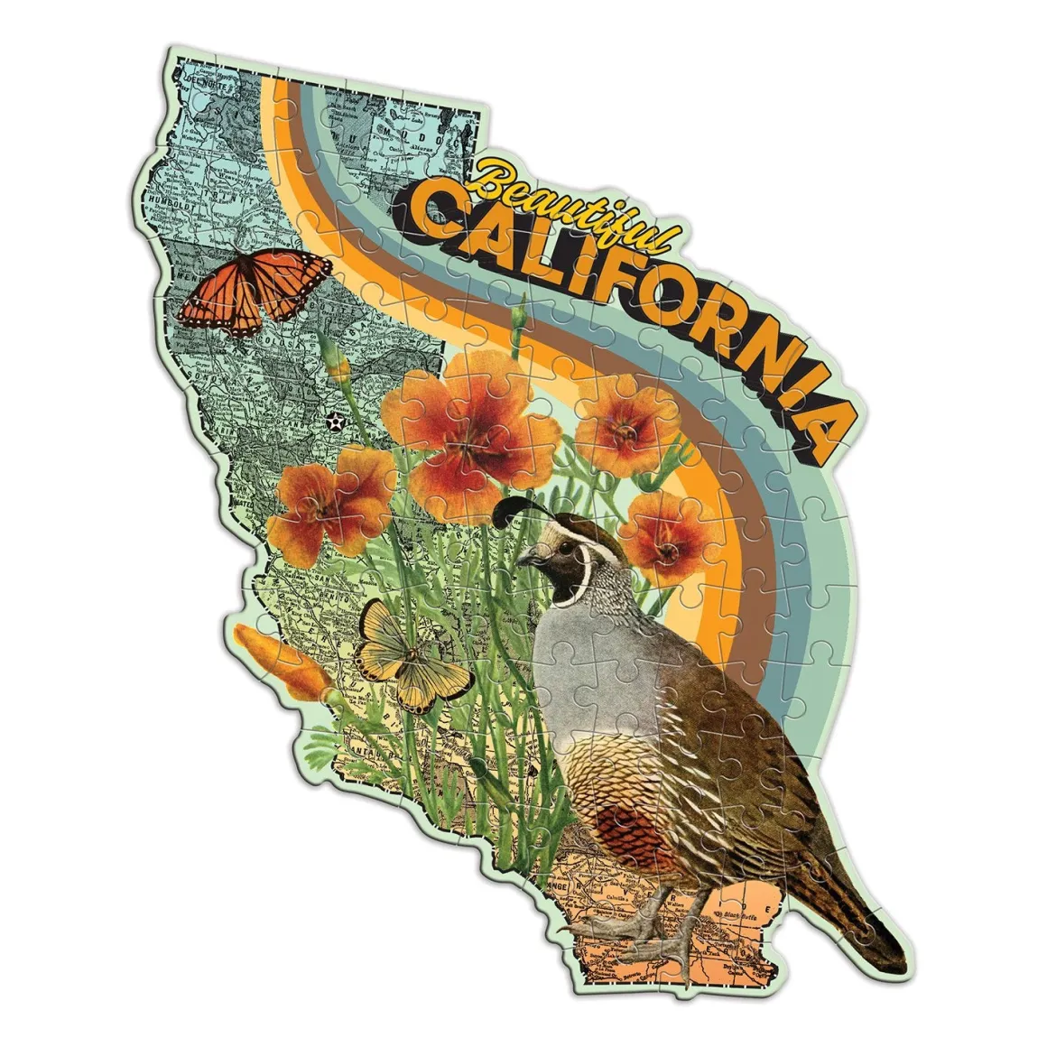 Wendy Gold California 100 Piece Mini Shaped Jigsaw Puzzle