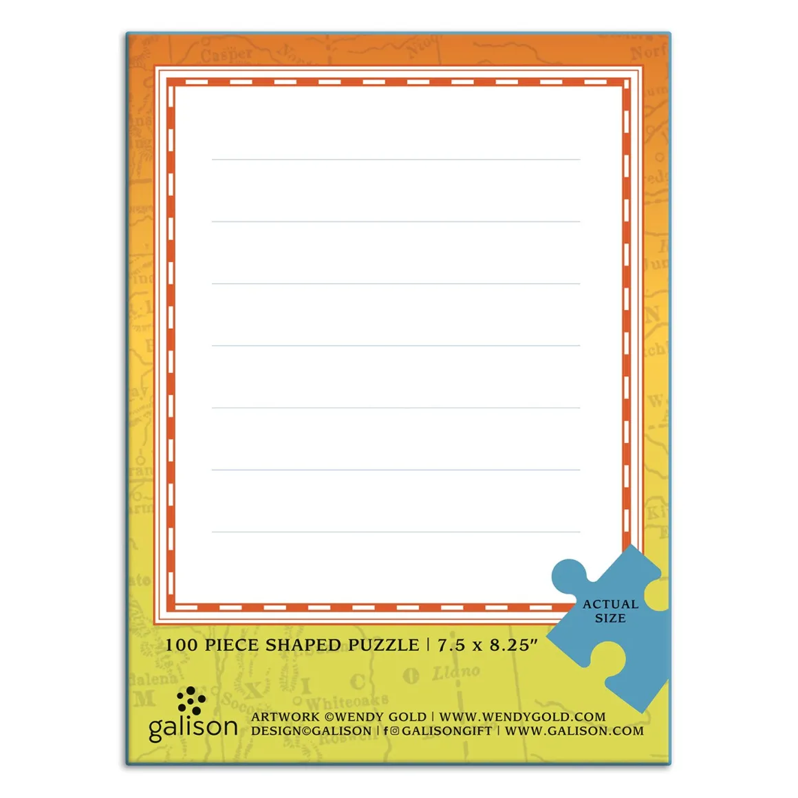 Wendy Gold Nevada 100 Piece Mini Shaped Jigsaw Puzzle