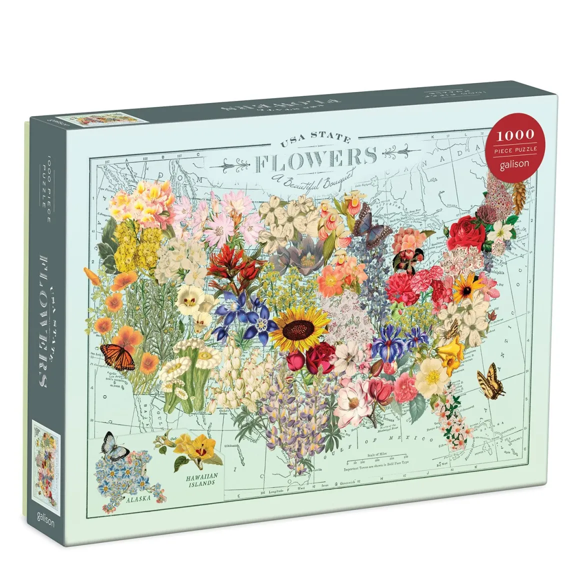 Wendy Gold USA State Flowers 1000 Piece Jigsaw Puzzle