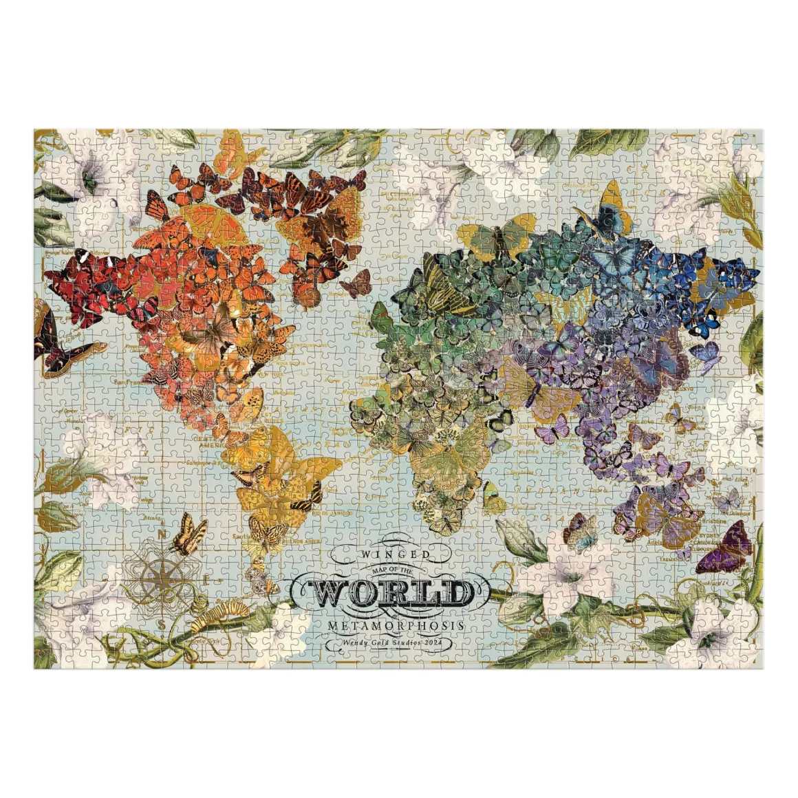 Wendy Gold Winged Metamorphosis 1000 Piece Foil Puzzle