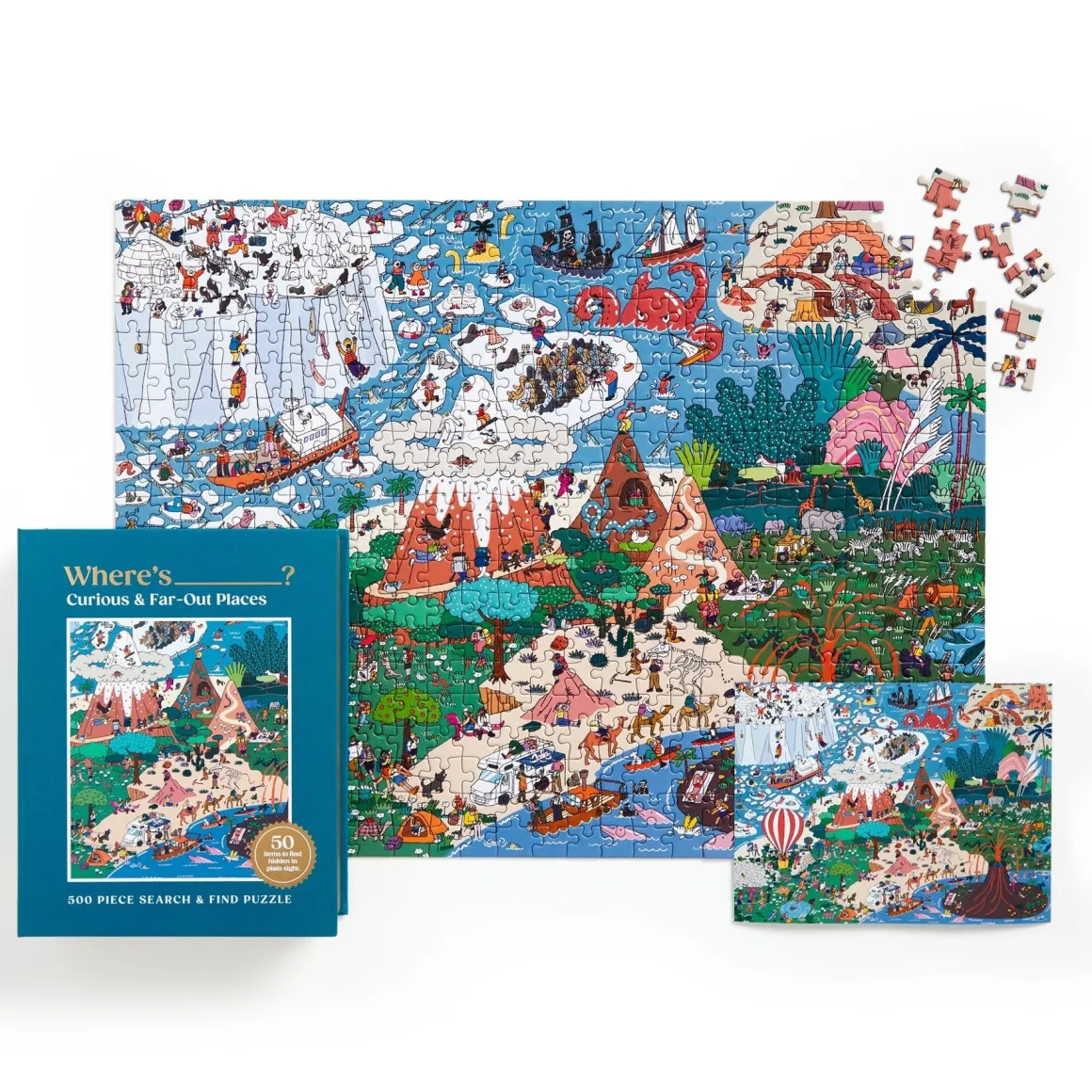 Where's ________? Curious and Far Out Places 500 Piece Search and Find Puzzle