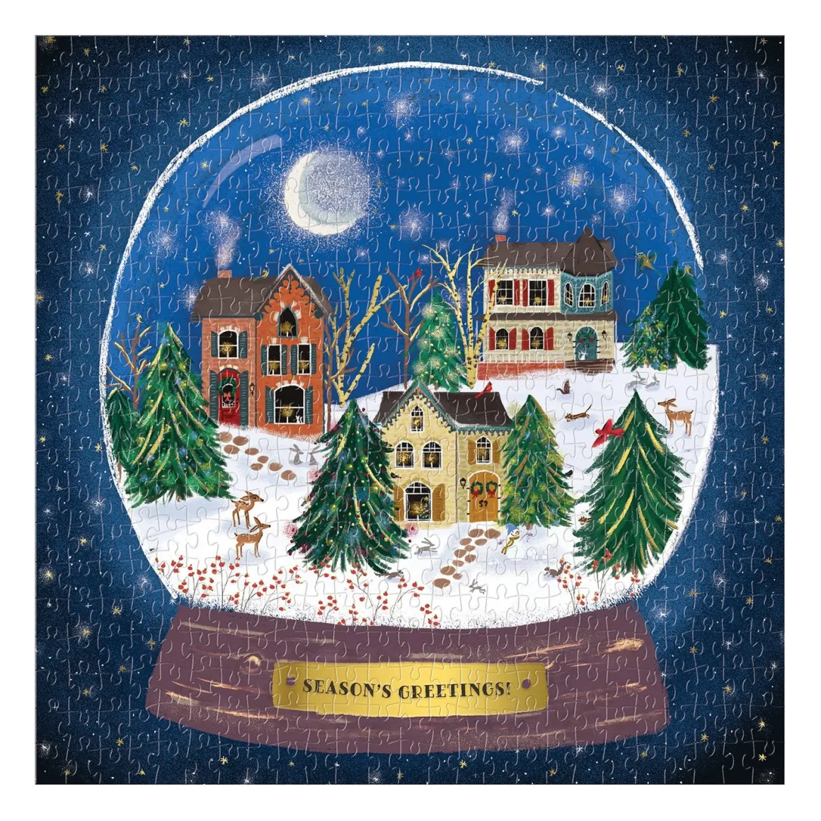 Winter Snow Globe 500 Piece Foil Jigsaw Puzzle