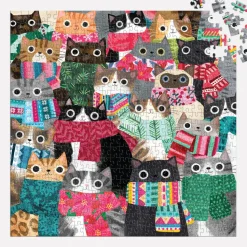 Wintry Cats 500 Piece Puzzle