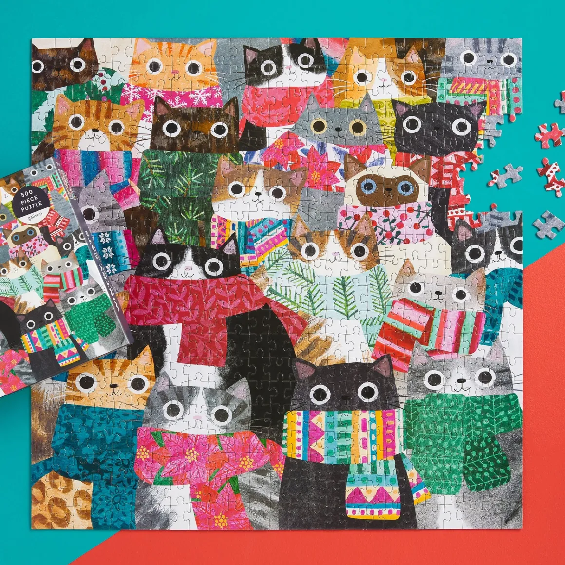 Wintry Cats 500 Piece Puzzle