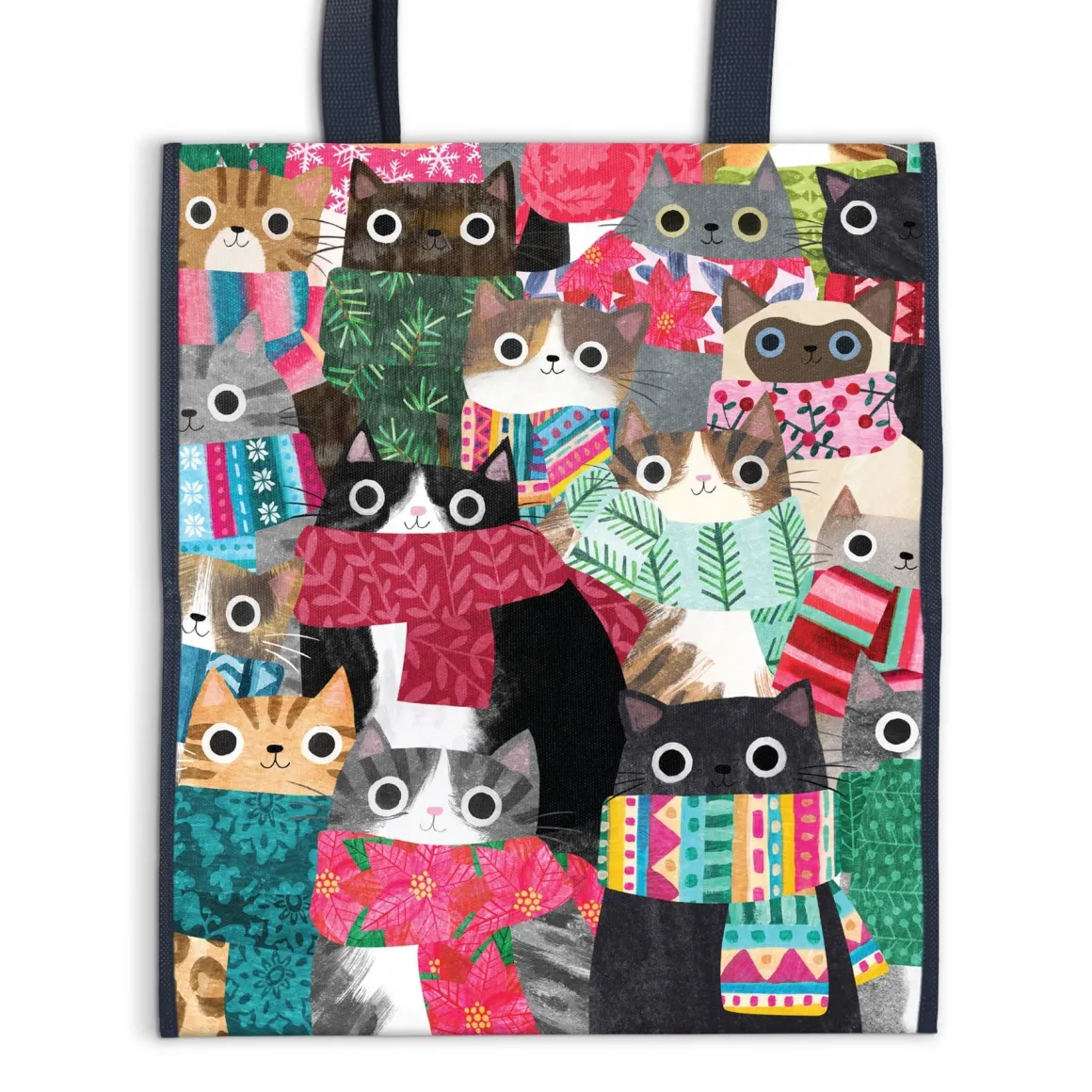 Wintry Cats Reusable Shopping Bag