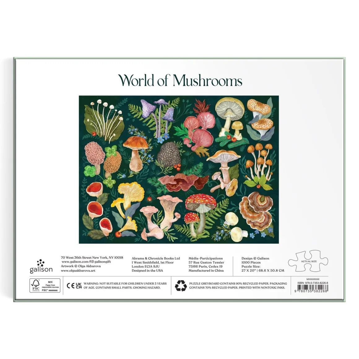 World of Mushrooms 1000 Piece Puzzle