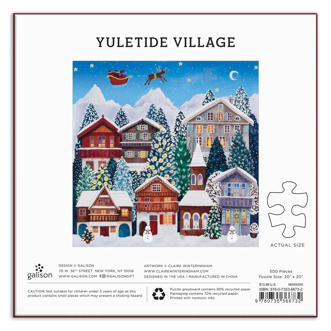 Yuletide Village 500 Piece Jigsaw Puzzle